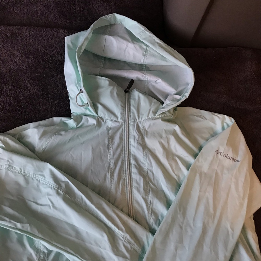 Columbia Thin Light Weight Jacket Windbreaker Teal - image 3